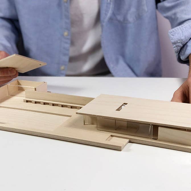 Beamalevich - Wholesale DIY Craft Kit - Barcelona Mies Pavilion Model 1:150