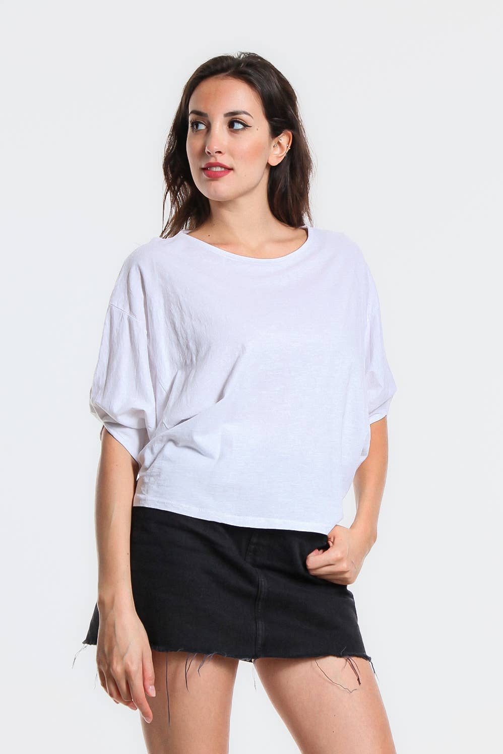 TINA Stephens Italy/Tees By Tina - Wholesale T-Shirt - Women's - Omaria Batwing Crop Top (BSS171)42