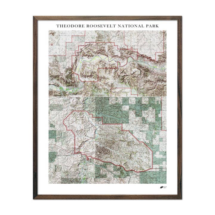 Theodore Roosevelt Relief Map for wholesale by Muir Way