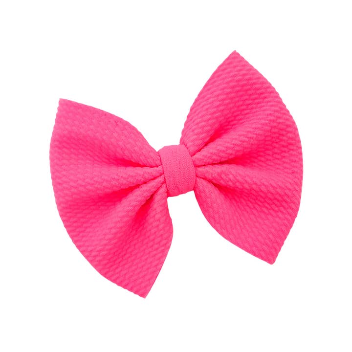 Sophia Hair Bow - Neon Pink for wholesale by Caylee & Co