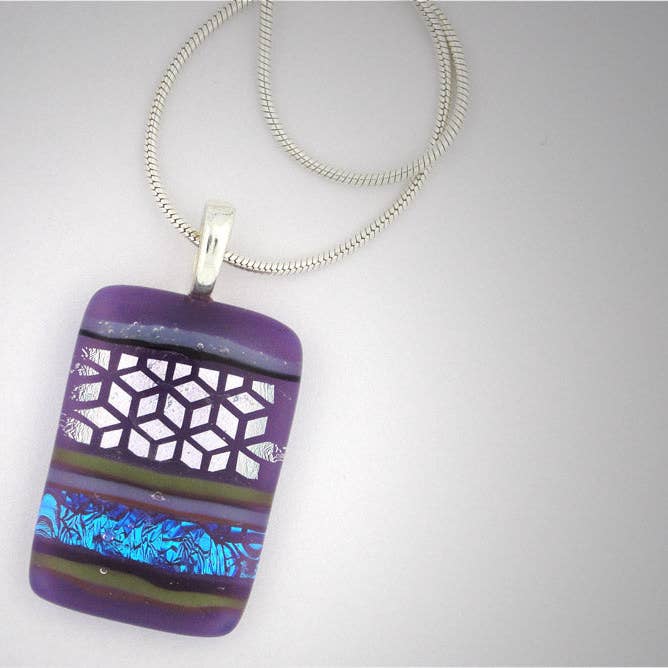 BM-217 : Pendentif Sephirot (violet) ⚡️ pour la vente par Momo Glassworks