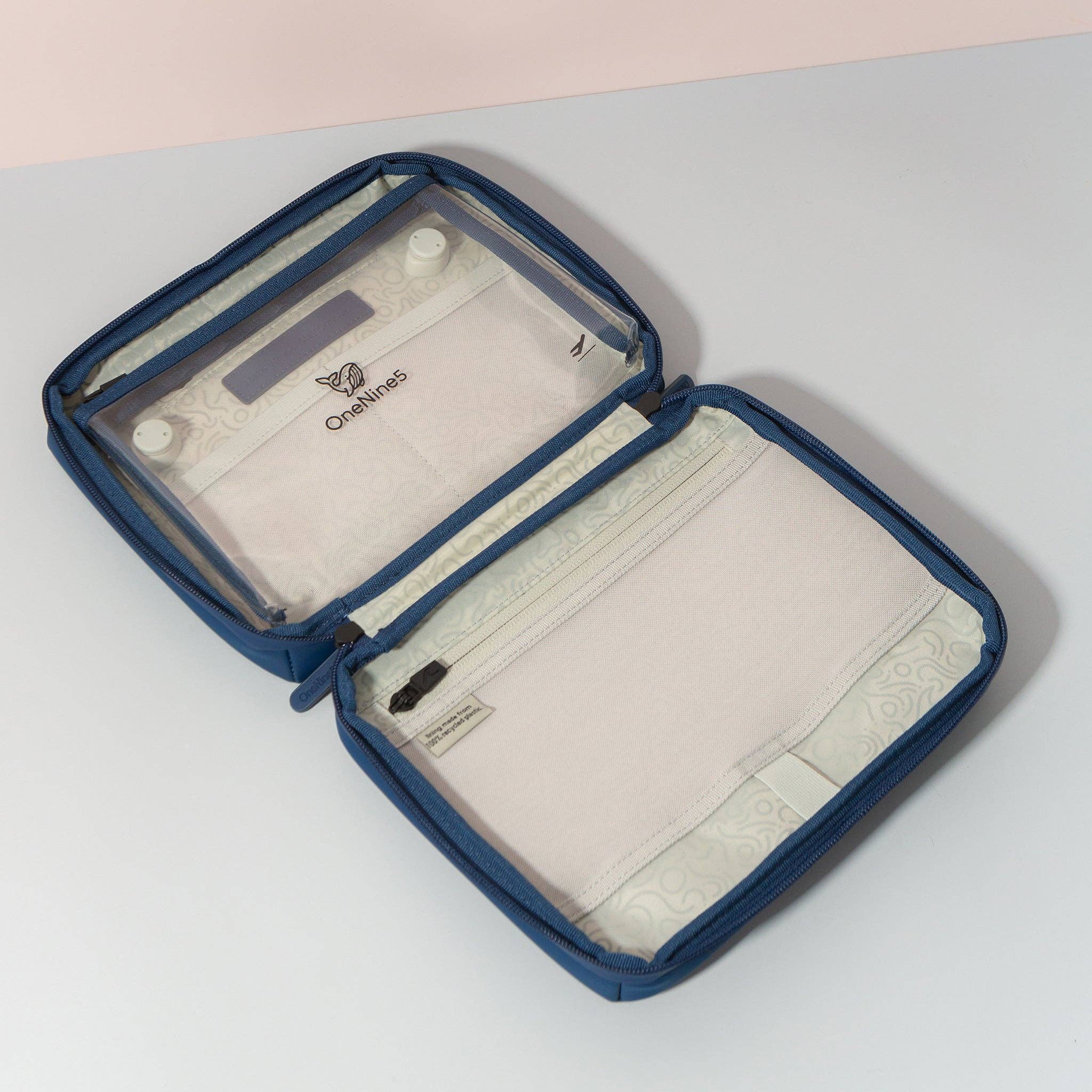 OneNine5 - Wholesale Toiletry Bag - Unisex - Eco Travel Wash Bag, Havelock Blue6