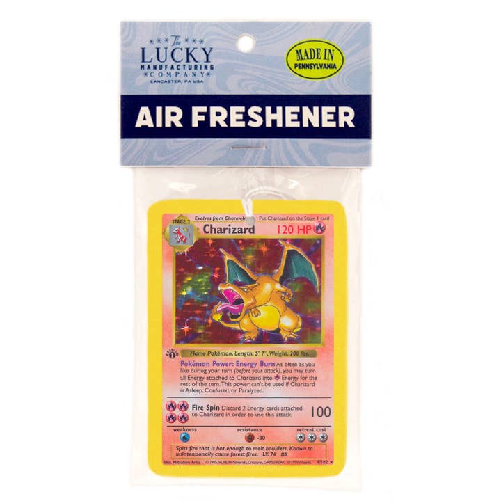 Lucky Mfg. Co. - Wholesale Car Freshener - Unisex - Charizard Pokemon Card Air Freshener2