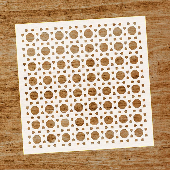 Stencil “Rattan” for wholesale by Evyre Scrapbooking