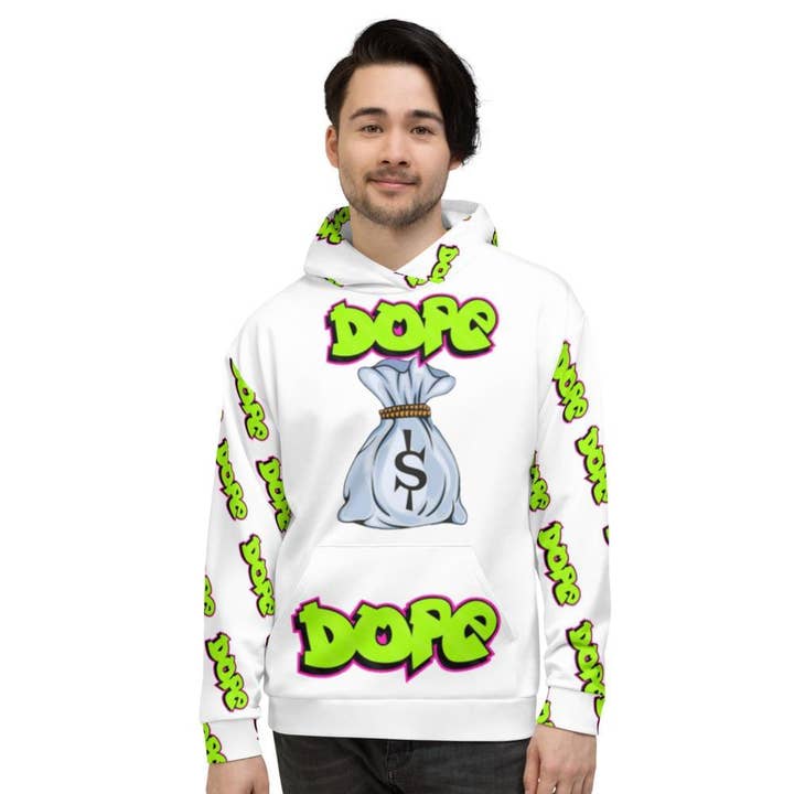Dope Money Hoodie - White for wholesale by STFU