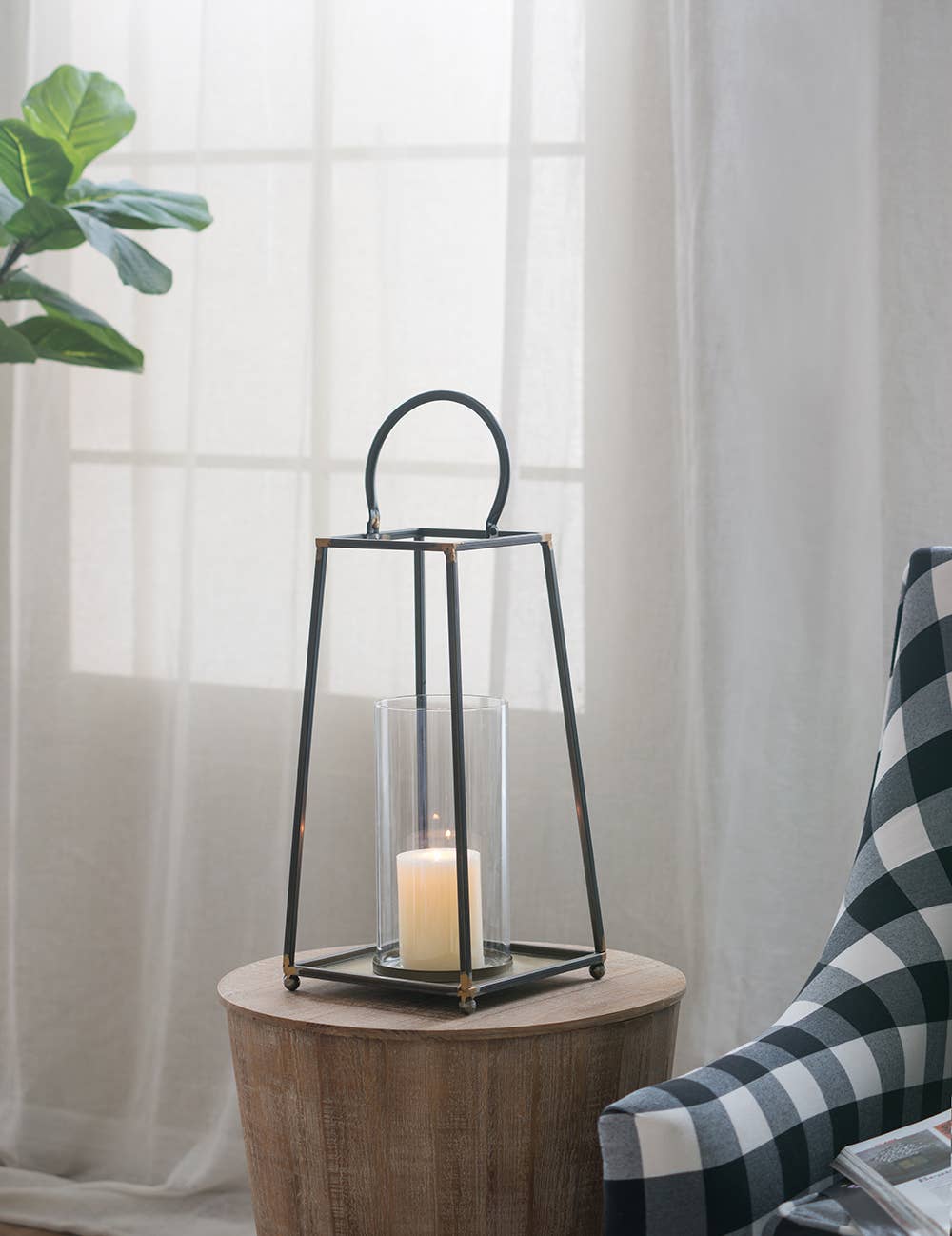 A&B Home Group Inc. – wholesale Lantern – 8x8x16.5" Rustic Charm Iron Lantern6