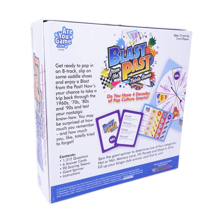 AreYouGame - Wholesale Board Game - Blast from the Past Trivia Game2
