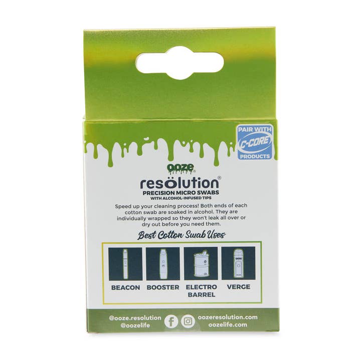 Cannatron - Wholesale Cotton Swab/Q-Tip - Ooze Resolution Alcohol Micro Swabs – 100ct