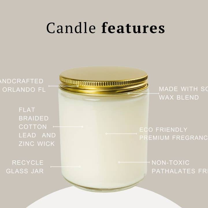 Indiva Fragrance Studio - Wholesale Jar/Filled Candle - Future Mrs. 8 oz. Clear Jar Soy Candle 1