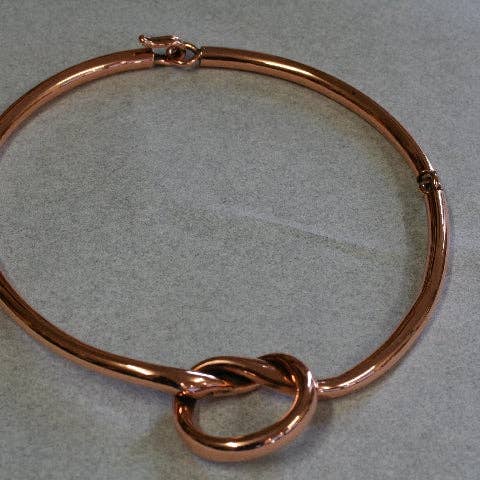 Makers & Providers - Wholesale Link & chain necklace - Copper tubular torque with eternity knot1
