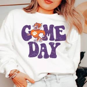 Women's Gameday Couture White Southeastern Louisiana Lions Get Goin'  Oversized T-Shirt
