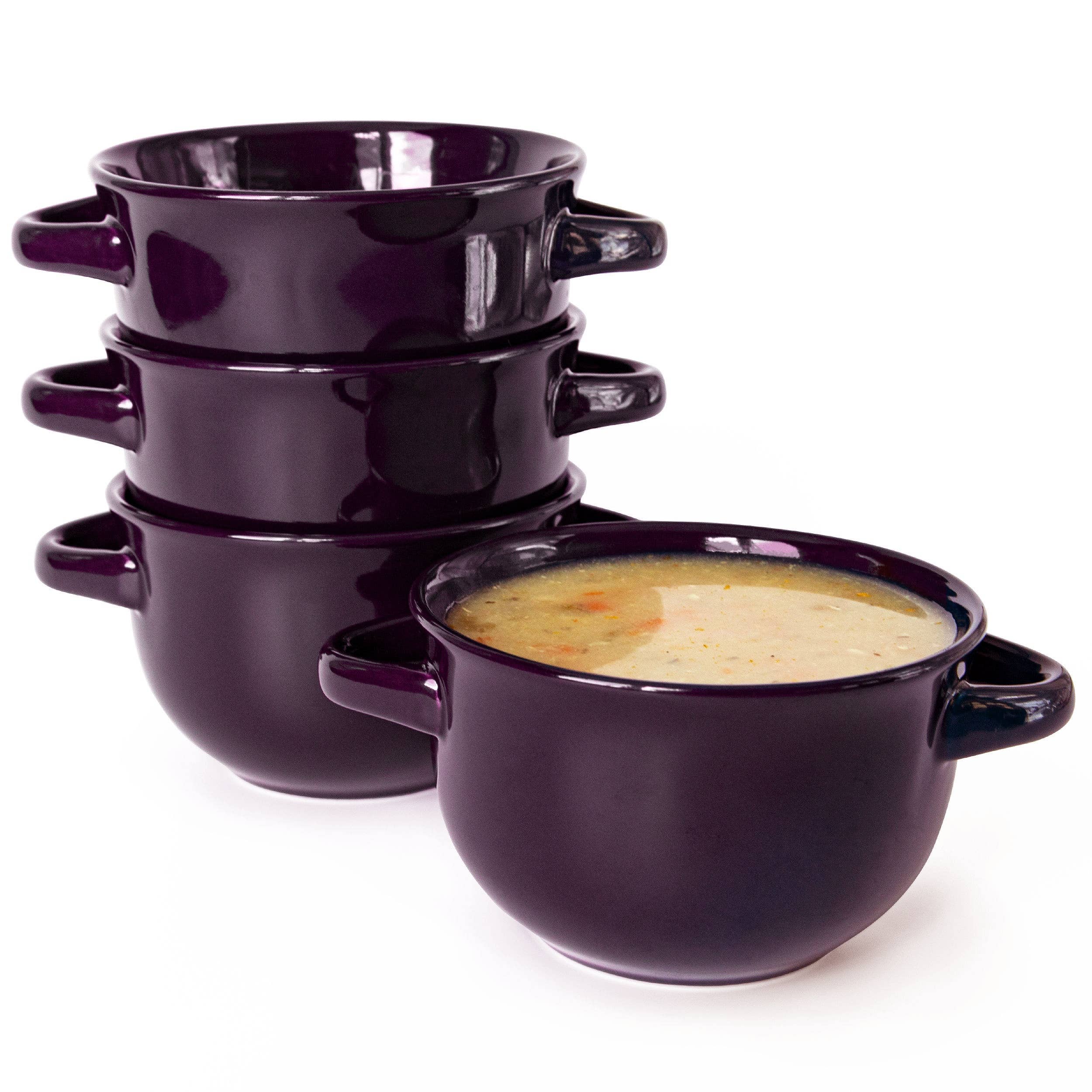 Kook - Wholesale Serve Bowl - Kook Ceramic Soup Crocks, 18 oz, Set of 46
