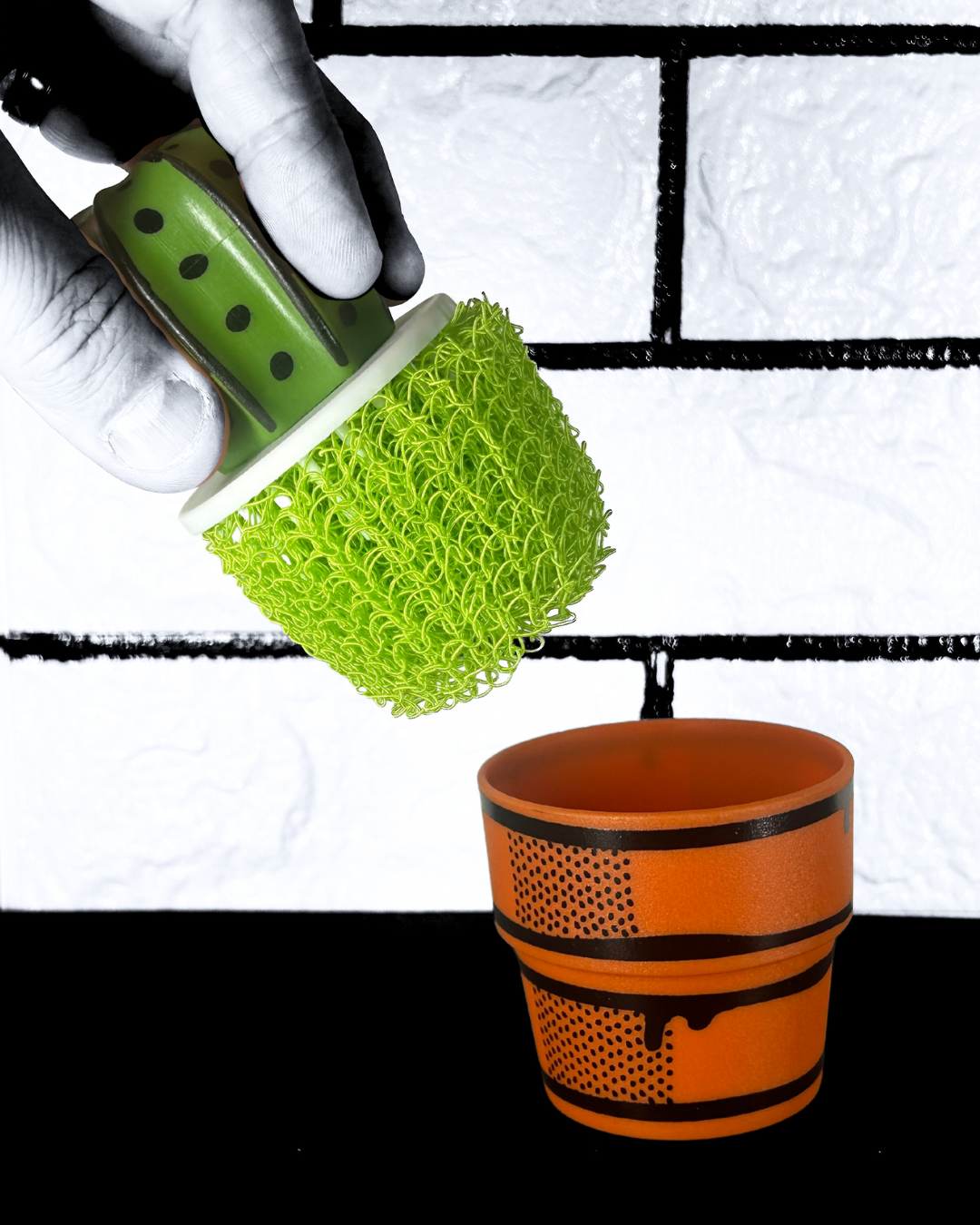 Everyday Objects - Wholesale Cleaning Brush - Cactus Makes Perfect Mesh Scrub Brush for Dishes11