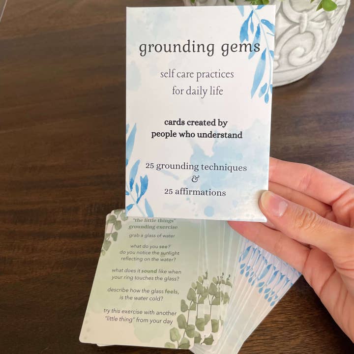 Grounding Gems Card Deck: Grounding Exercises & Affirmations for wholesale by OrnaMental Health