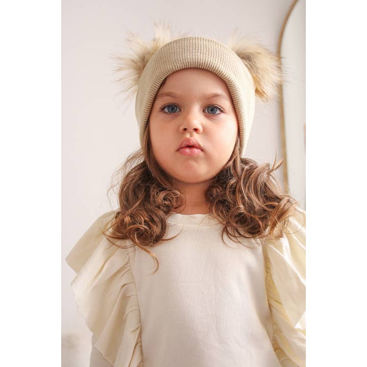 Himmelberg Baby - Wholesale Beanie – Kids - Beige Pom Pom Baby/Kid's Beanie, Newborn to 8 Years, Unisex17