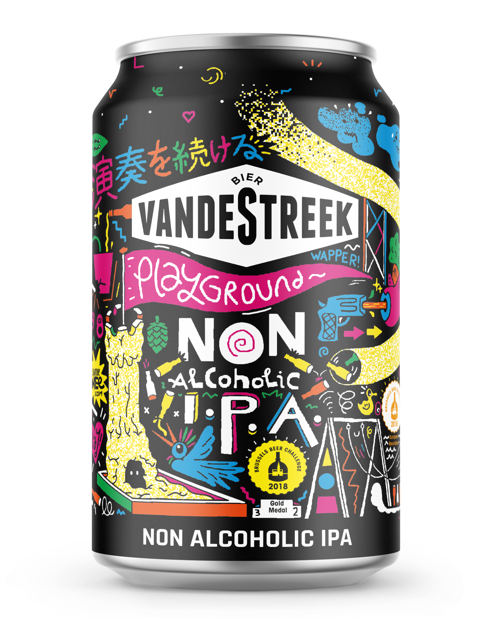 vandeStreek bier – Großhandel Alkoholfreies Bier – Spielplatz - Alkoholfreies IPA (33cl)1