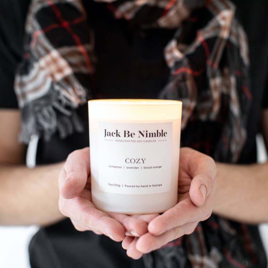Jack Be Nimble Candles - Wholesale Jar/Filled Candle - 11oz Cozy •  Winter Soy Candle – Cinnamon + Lavender6
