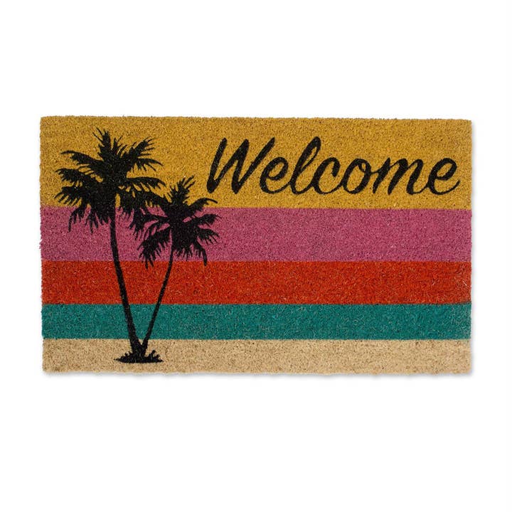 Welcome Palm Tree Doormat for wholesale by Welcome Home Unbeatable Deals
