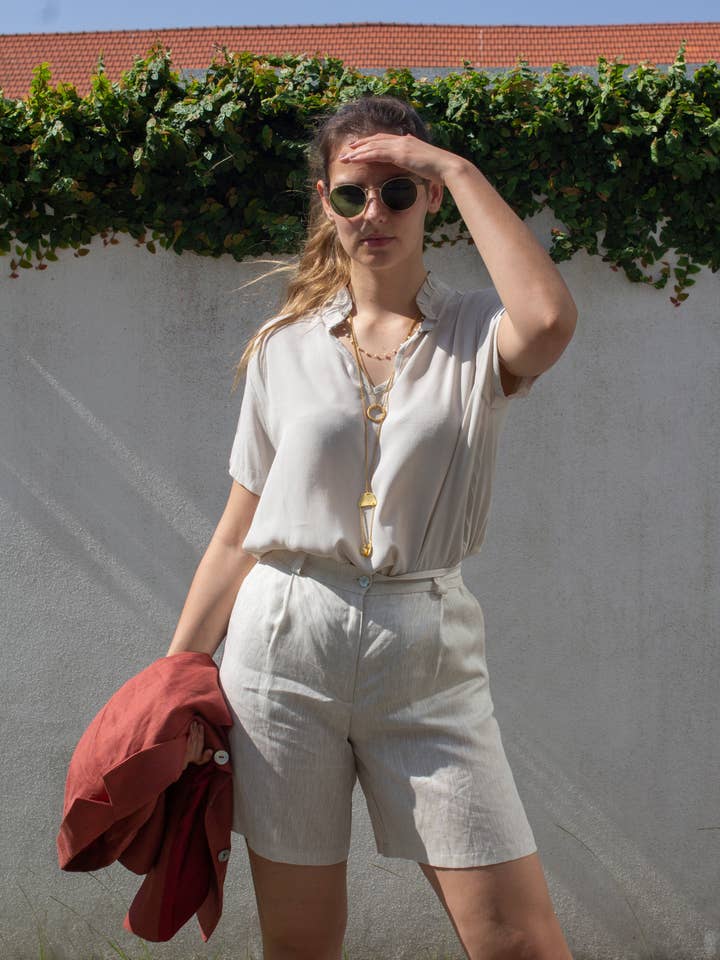 M&S Linen Shorts for wholesale by MIlk & Snow