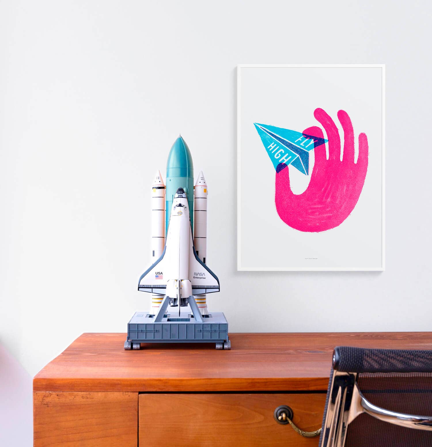 Just Cool Design - Wholesale Art Print - Fly High | A4–A3 Inspirational Paper Plane Print4
