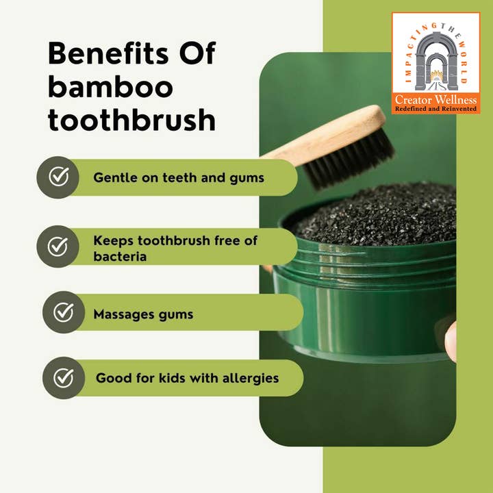 Creator Wellness - Wholesale Toothbrush - Bamboo Charcoal Toothbrush 4-Pack with Floss-Tip Bristles2