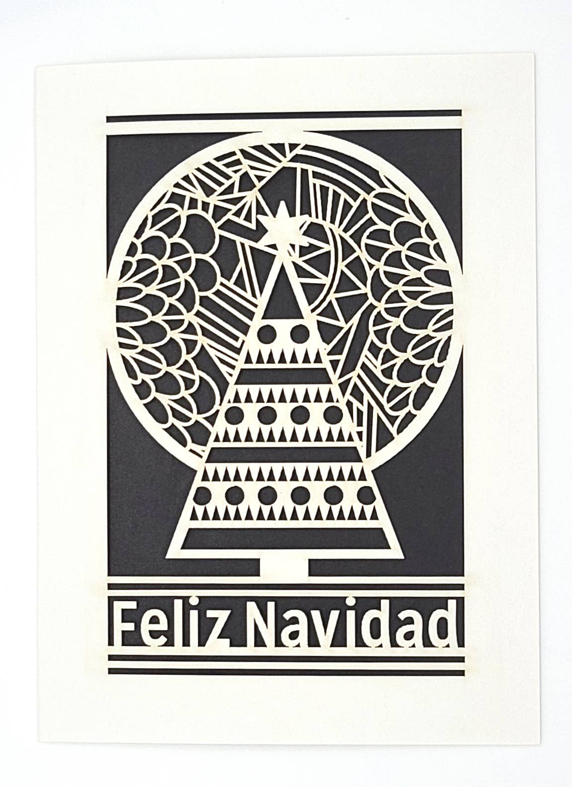 two hermanas – Großhandel Weihnachtskarte – Feliz Navidad - Baum und Mond - Fröhliche Weihnachten6