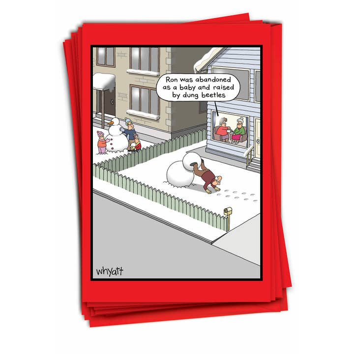 NobleWorks – postal de Natal por atacado – Caixa com 12 Cartões de Natal - Escaravelhos