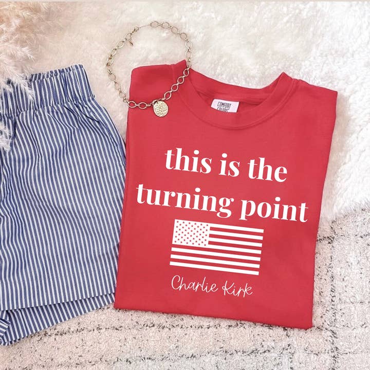 Broke Babes Wholesale - Vente Sweat-shirt à imprimés – femme - Charlie Kirk ce sweat-shirt à manches longues "this is the turning point" (rouge)0