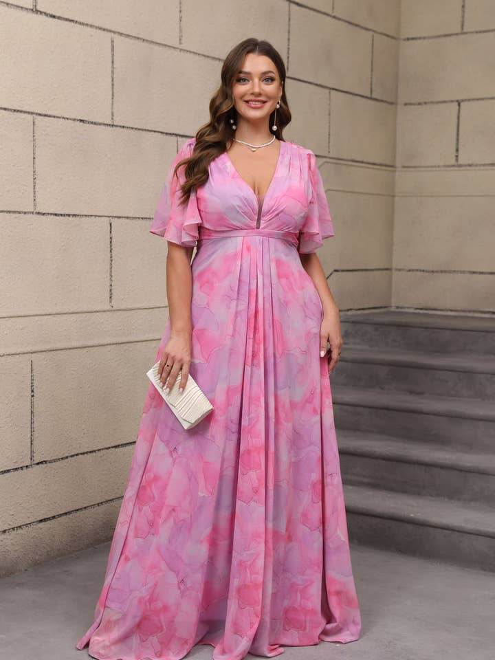 Lucas & Emma - Sarl RJ & co – Engroshandel Aftenkjole - Dame – Elegant og trendy ceremoni plus size kjole 251084