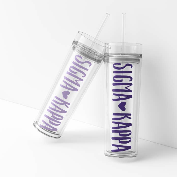 Sigma Kappa Sorority Tumbler Cup, Water Bottle for wholesale by Golden Sol Collective