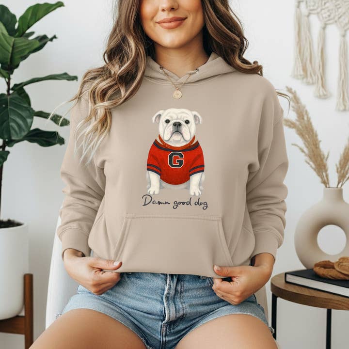 Sweat à capuche "Damn Good Dog" pour la vente par Simply You Customs