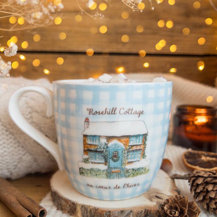 CAROFROMWOODLAND - Wholesale Coffee Mug - Winter Cottage Mug2