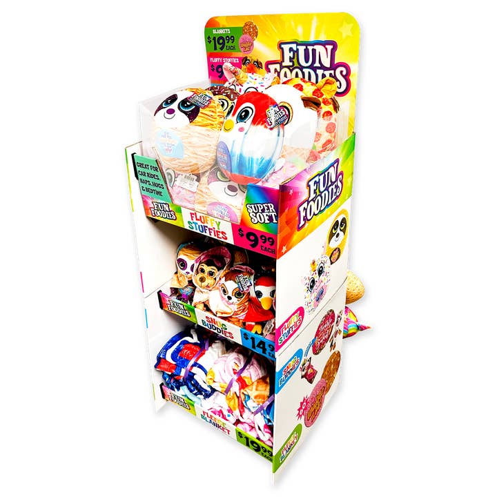 Fun Food Blanket Plush Assortment 36 Pieces Floor Display for wholesale by Kipp Brothers