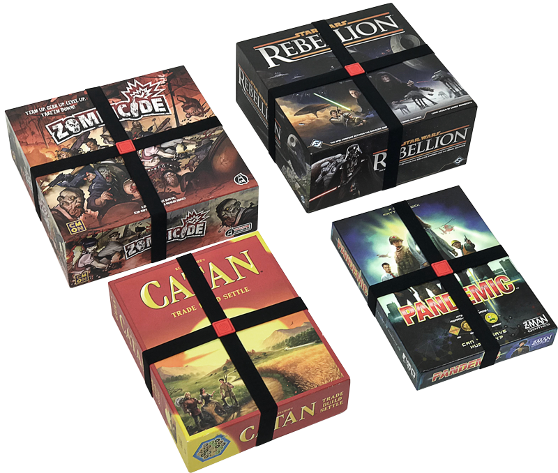 CurateNYC – Engroshandel Brætspil – Elastiske Game Box Bands - Organisation er nøglen!2