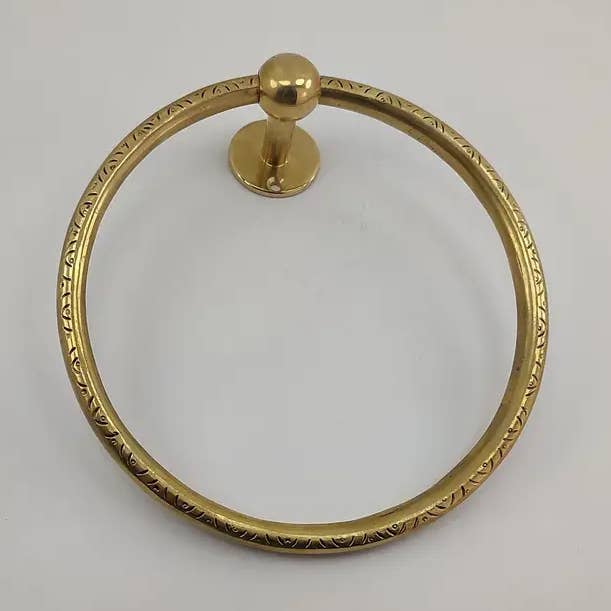 Handgemaakte koperen handdoekhouder voor badkamermuur voor wholesale door Terracotta Design LTD