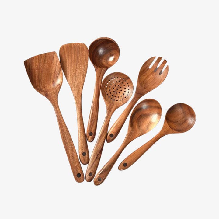 River & Ivy - Wholesale Kitchen Utensil Set - Wooden Kitchen Utensil Set - 7 Piece PRE ORDER4