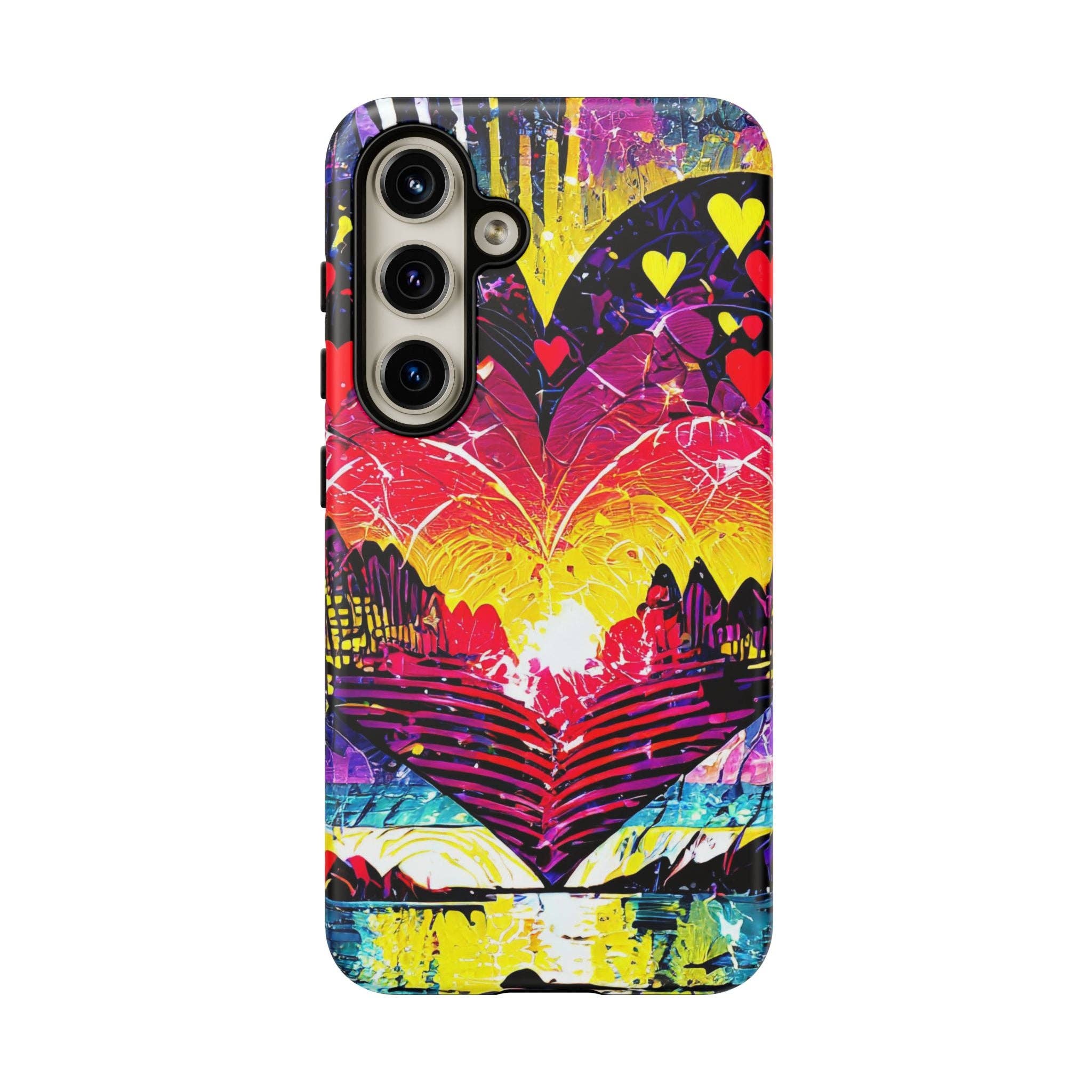 Studio 653 Clothing Co - Wholesale Phone Case - Women's - Vibrant Heart Sunset Tough Phone Case119