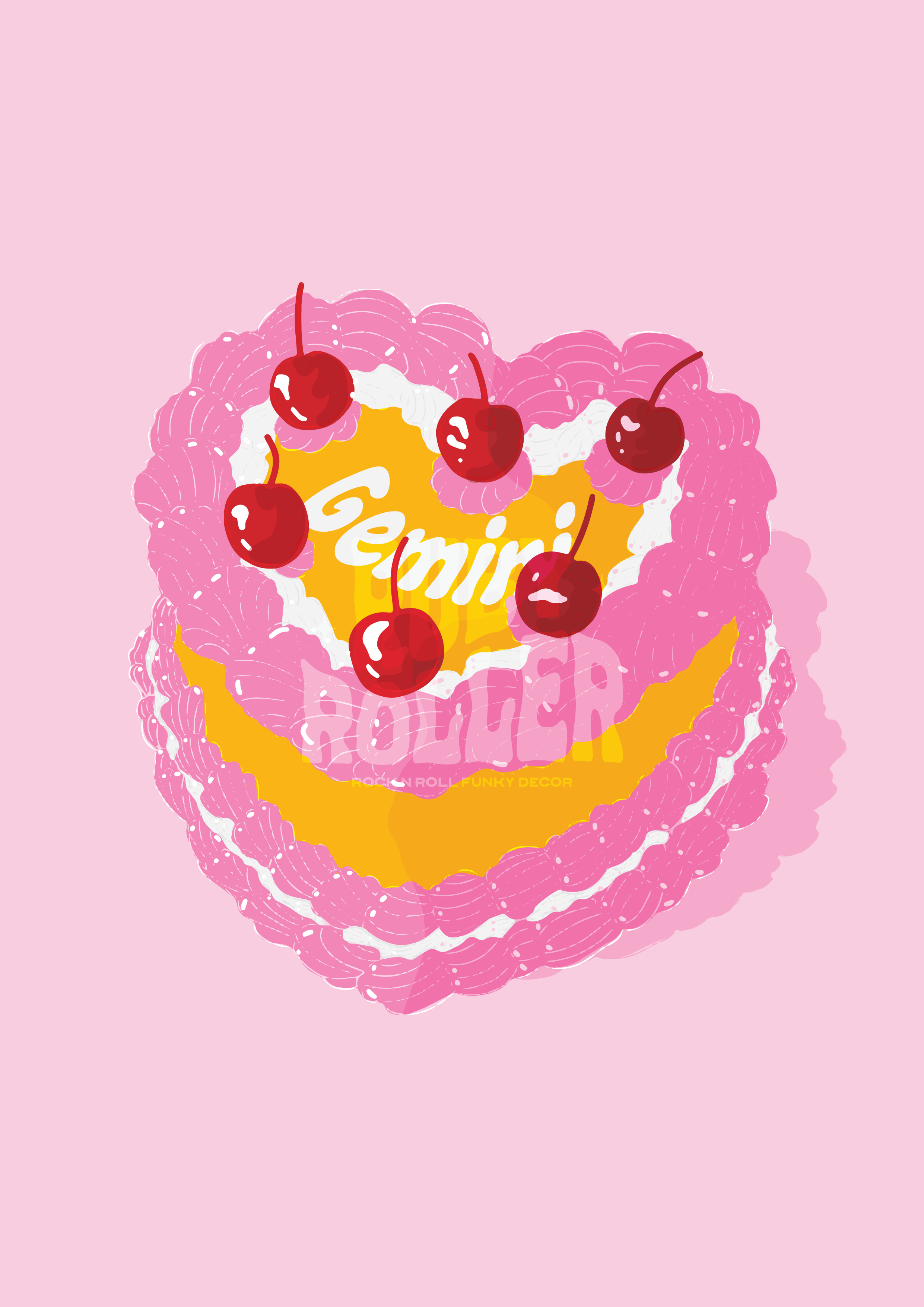 Ruby Roller Art - Wholesale Kunstprint - Esthetische harttaart met kersen sterrenbeeld kunstprint16