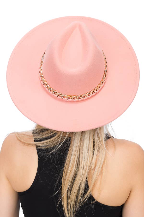 Cap Zone – Fedora - Mulher por atacado – Chapéu Monocromático Revelado Corrente Cubana Larga Feltro Chapéu7