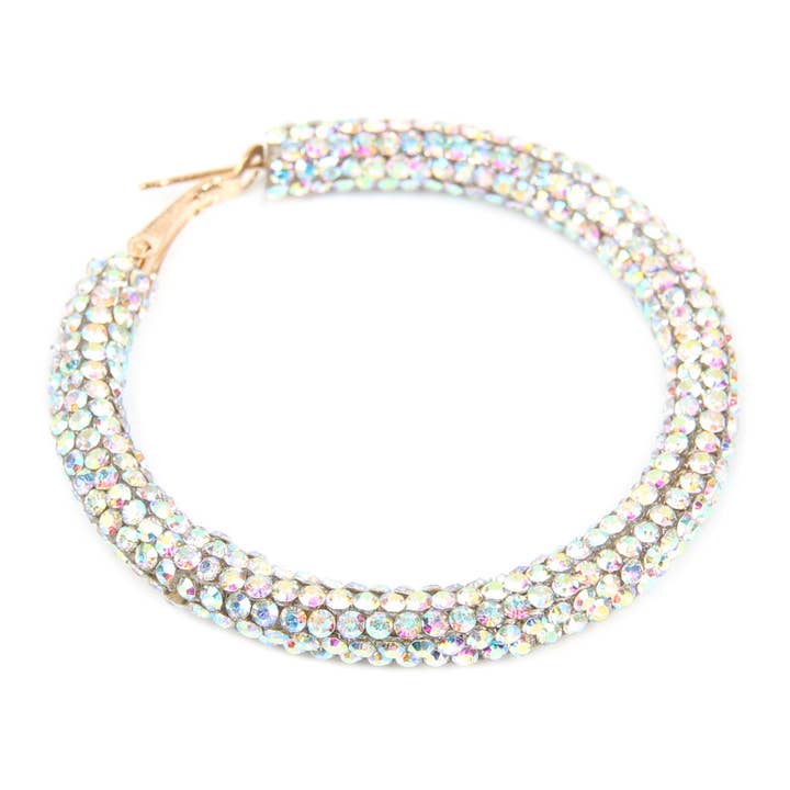 MYS Wholesale Inc - Wholesale Hoop Earrings - Rhinestone Coated Hoop Earrings
