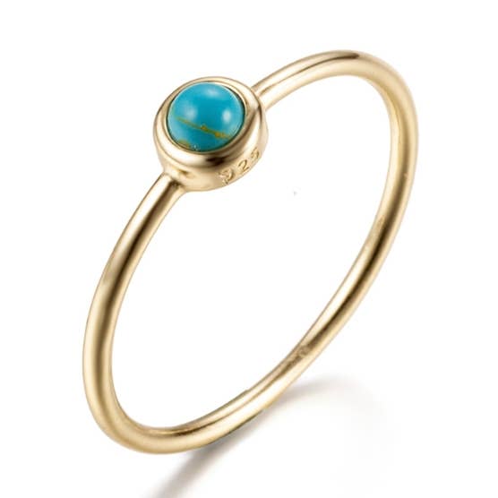 Anel de prata - bola de 3mm - banhado a ouro prateado por atacado de Buganto