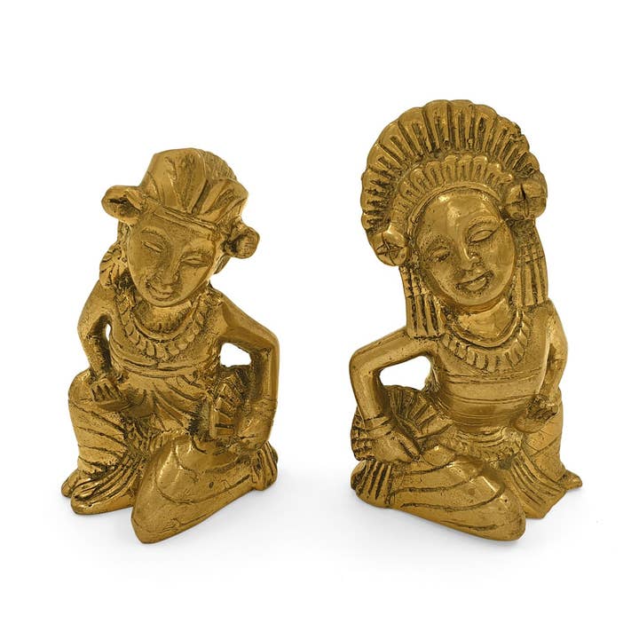 Messing-Dekorstatue Balinesisches Hochzeitspaar für den Großhandel von FERN