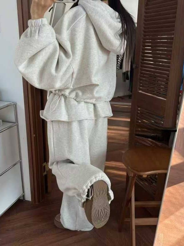 Little Light - Wholesale Lounge Set - Women's - Cozy Layer Ruffle Hoodie Set4