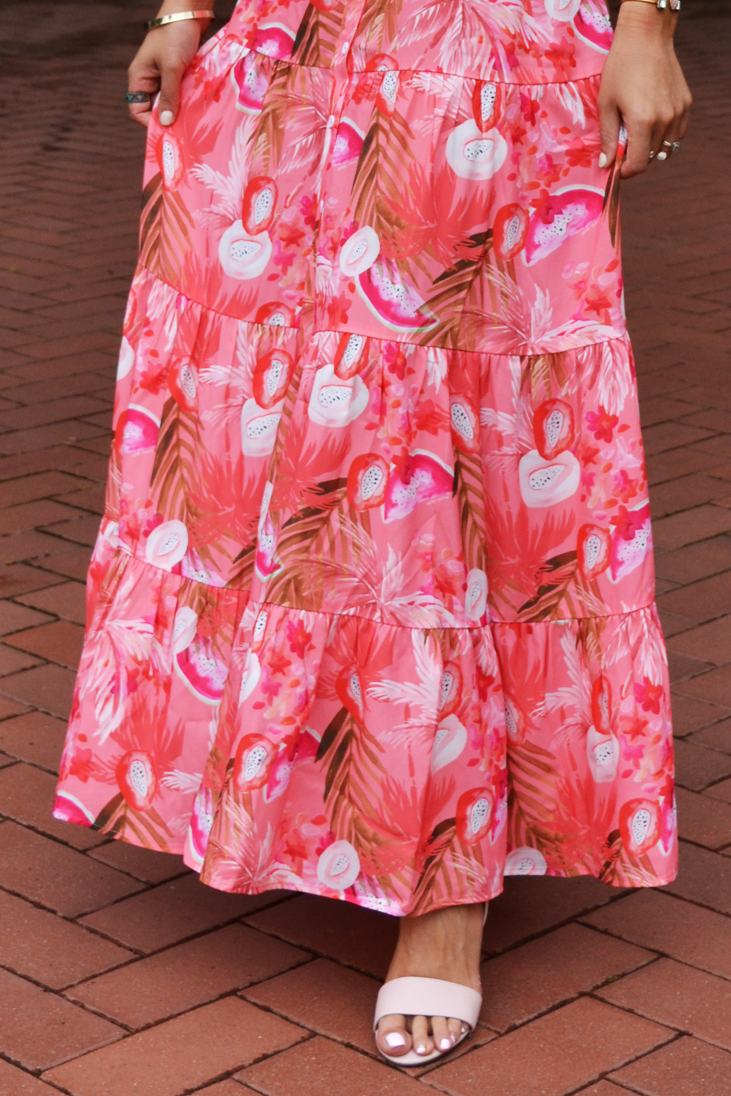 Ostara Collection - Wholesale Dress - Women's - Pink Paradise Maxi Shirt Dress5