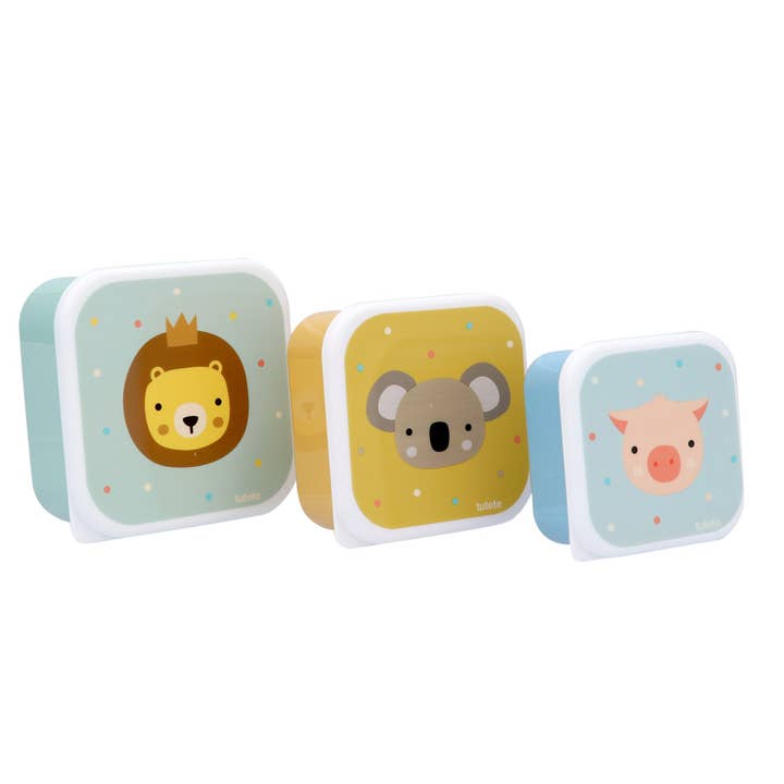 Tutete - Wholesale Lunch Bag/Box - Kids - 3 Lunch Boxes Animal Friends