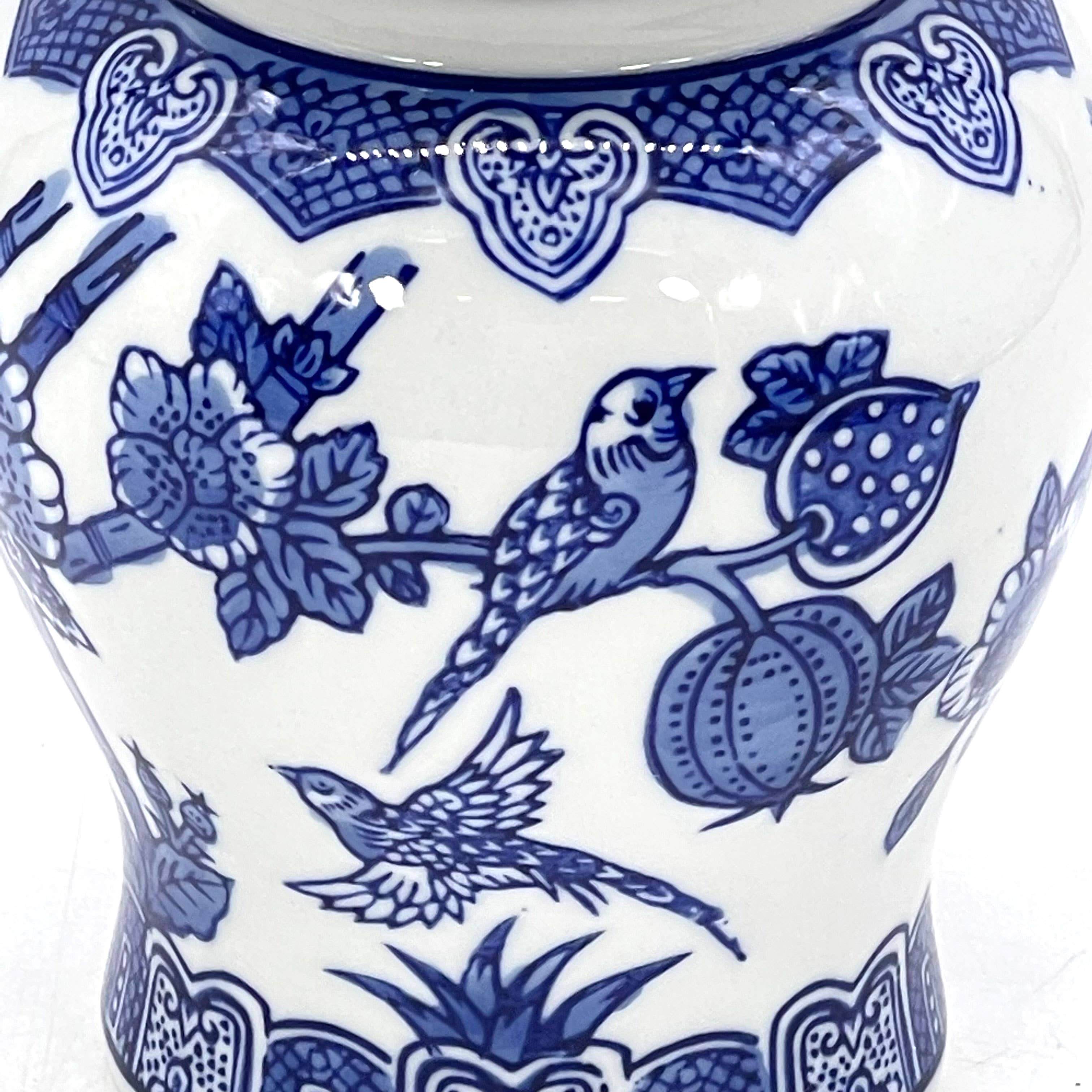 Galt International Company – wholesale Decorative jar – Small Chinoiserie Ceramic Decorative Tea & Ginger Jar 8"8