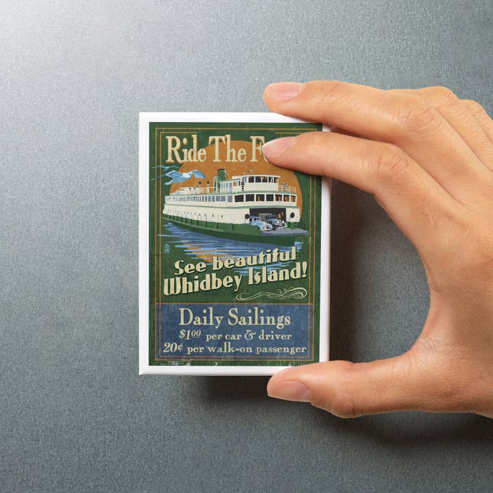 Lantern Press - Wholesale Magnet - MAGNET Whidbey Island, Washington, Ferry5