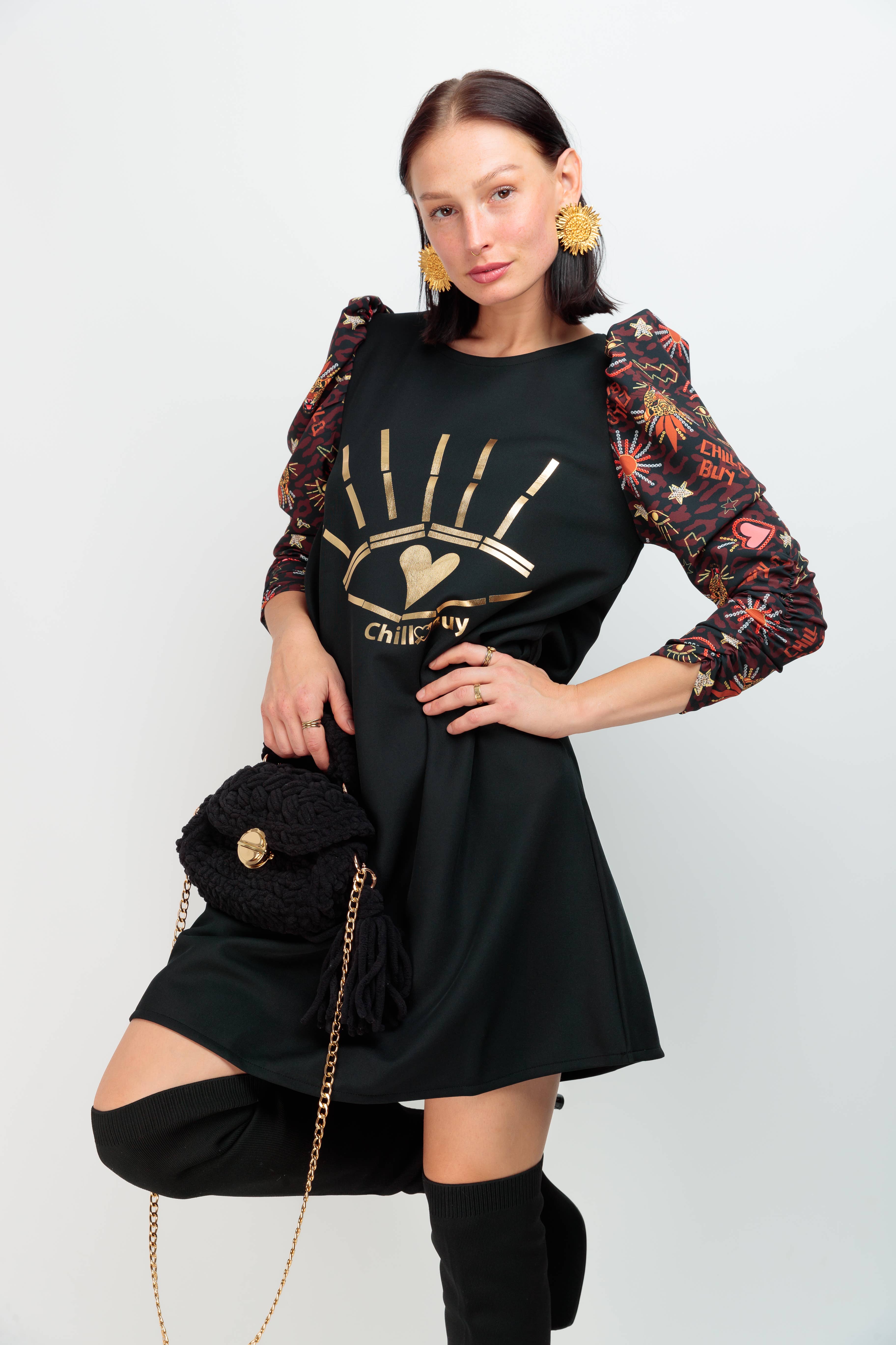 Chill&Buy - Wholesale Jurk - Dames - Lupita Oji damesjurk met lange mouwen3