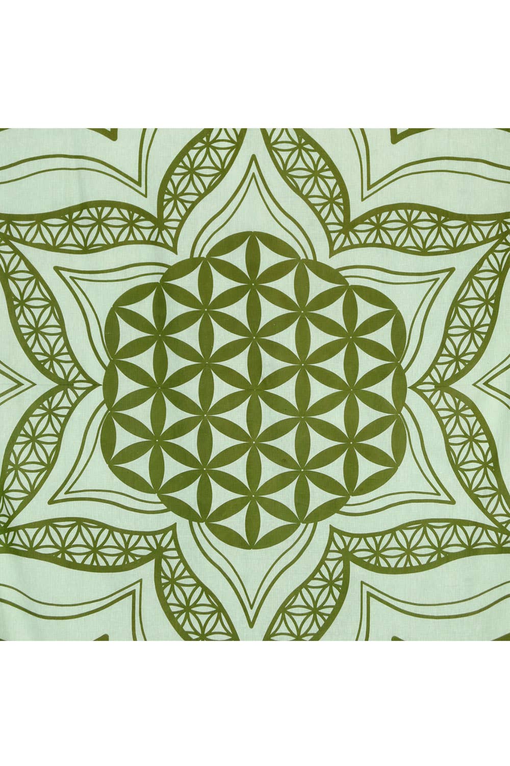Sunshine Joy - Wholesale Tapestry/Textile - Zest for Life Tapestry Flower of Life Green2