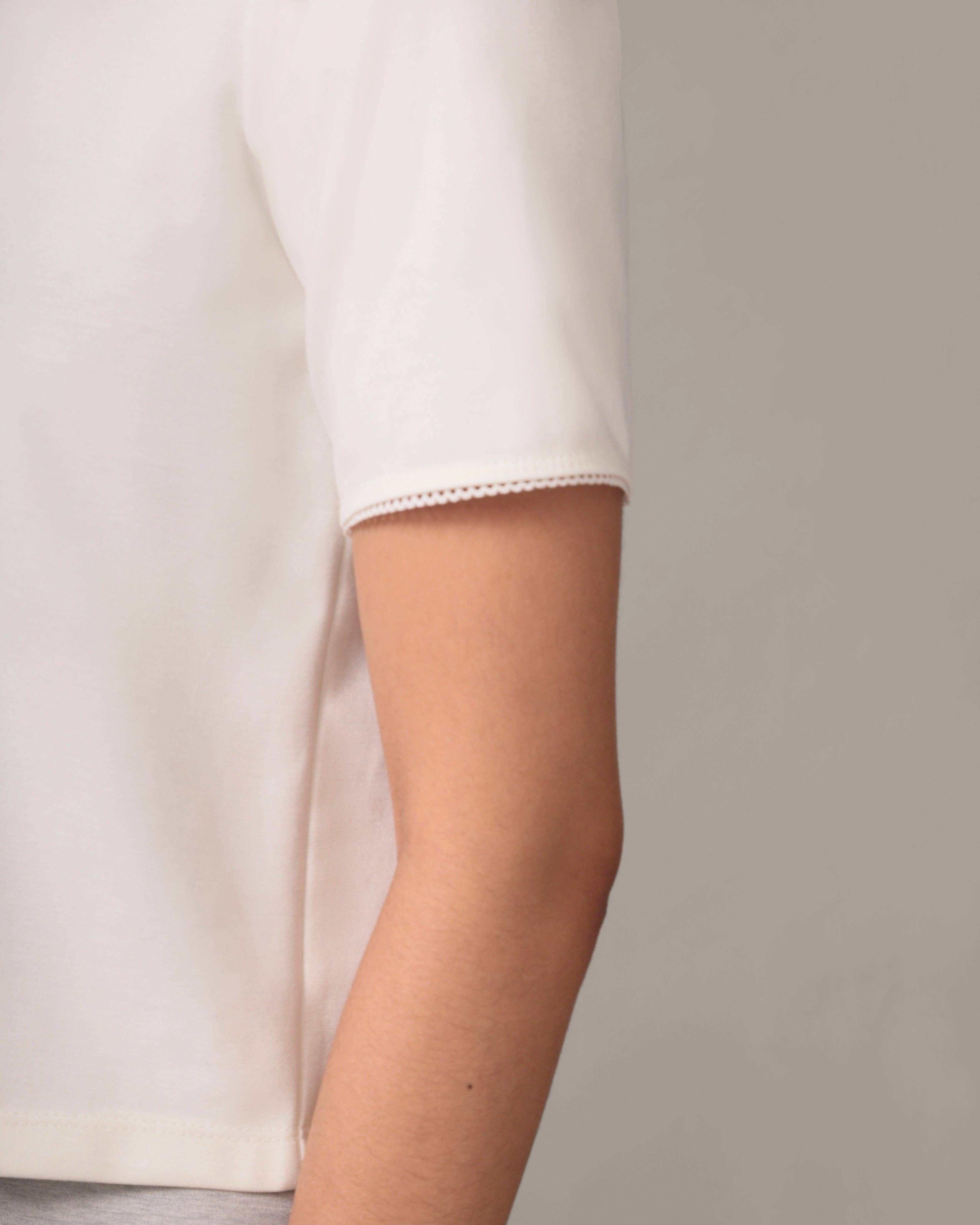 Rachel - Wholesale T-Shirt - Women's - The Perfect Tee - Light Ease knit in Ivory4